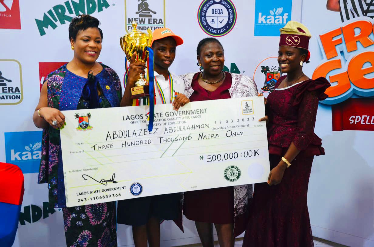 Read more about the article SPELLING BEE COMPETITION: ABDULAZEEZ ABDULRAHMON EMERGES LAGOS ONE DAY GOVERNOR