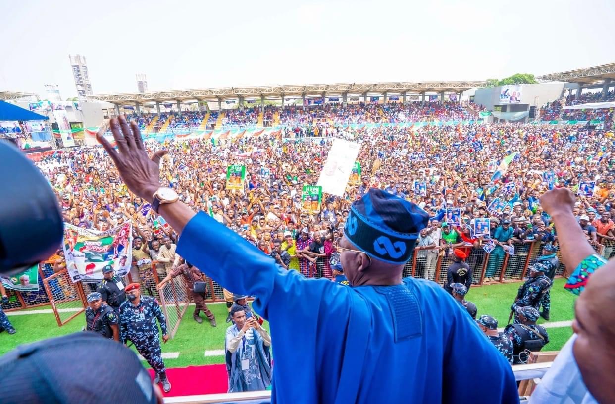 Read more about the article At Arewa endorsement rally in Lagos, Tinubu pledges to honour campaign promises to Nigerians