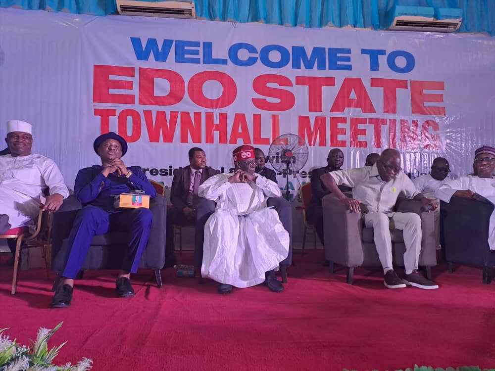 Read more about the article At Edo TownHall, Tinubu says Nigeria will make money from gas deposits in Edo