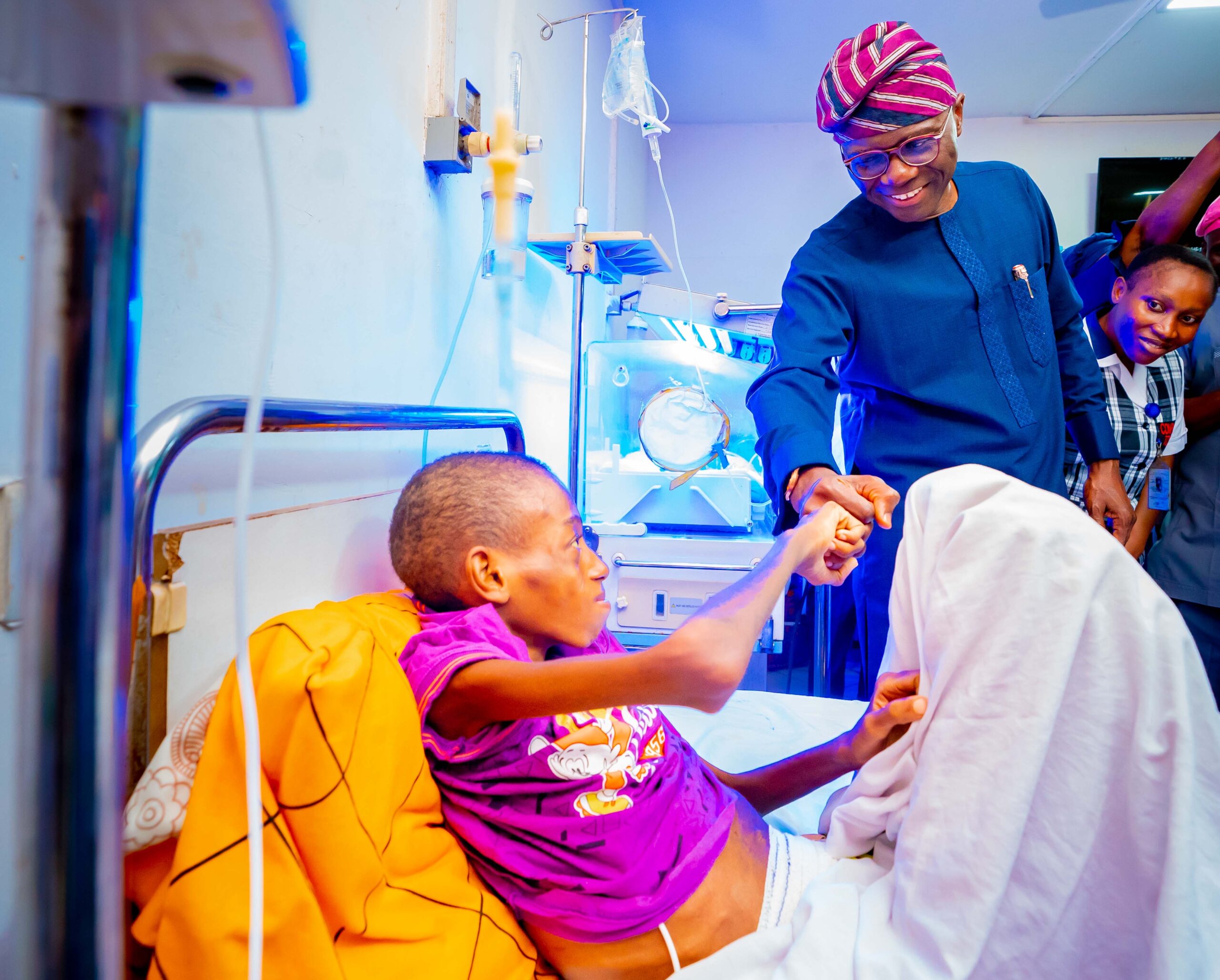 Read more about the article SANWO-OLU TAKES OVER MEDICAL CARE OF 13-YEAR-OLD BOY WITH MISSING INTESTINE 