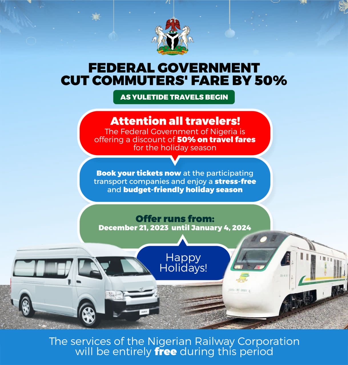 Read more about the article Yuletide: Excitement, Commendations Trail Tinubu’s Transport Subsidy