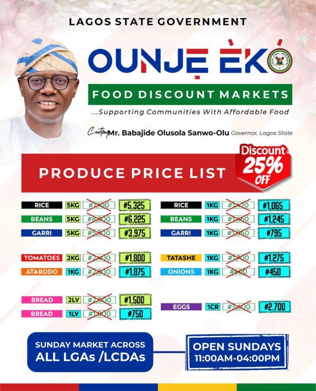Read more about the article OUNJE EKO FOOD MARKETS OPEN ACROSS LAGOS FROM SUNDAY