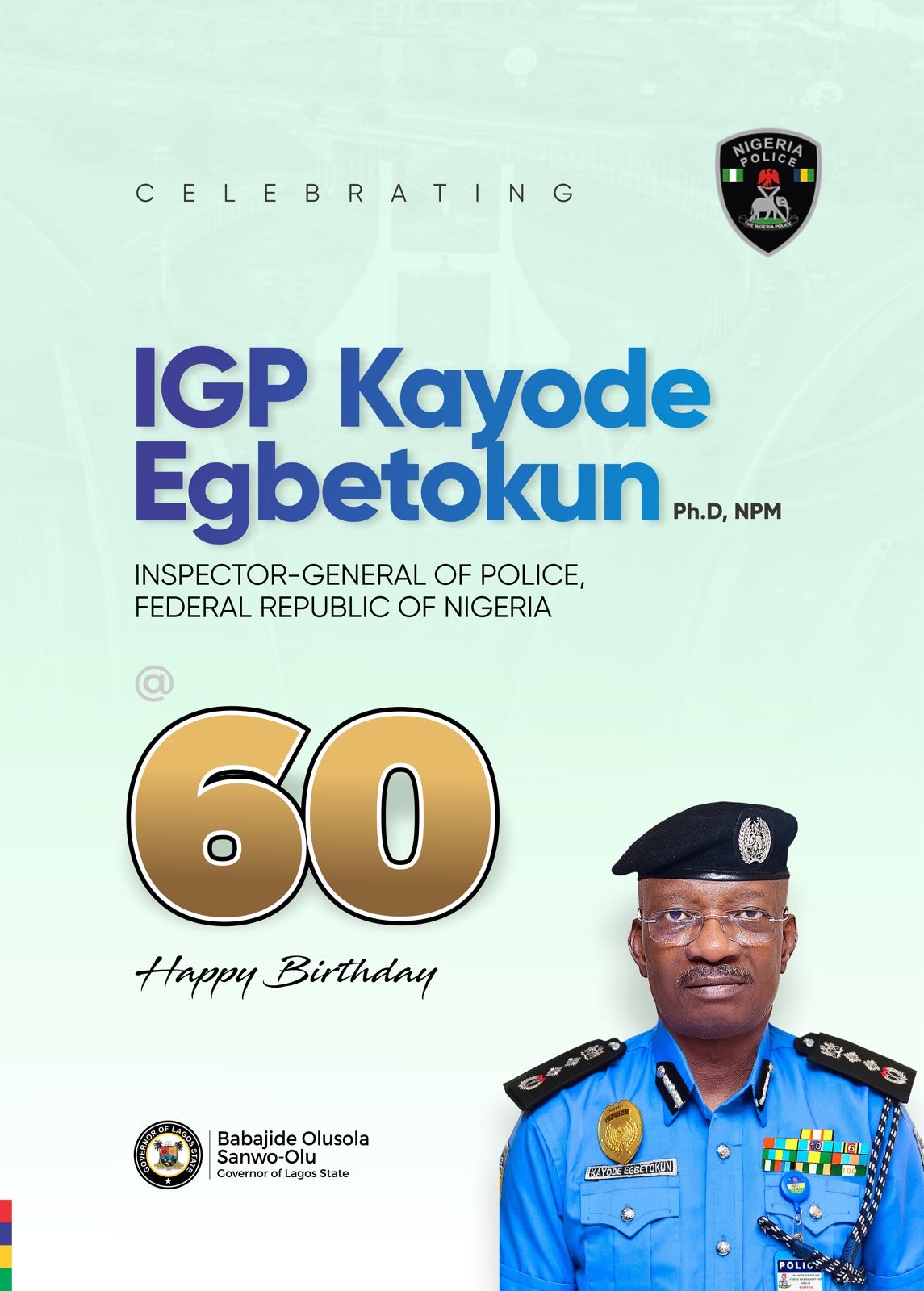 Read more about the article SANWO-OLU CONGRATULATES IGP, EGBETOKUN ON 60TH BIRTHDAY 