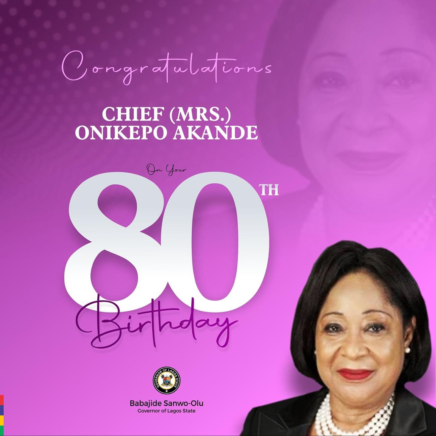 Read more about the article SANWO-OLU CONGRATULATES ONIKEPO AKANDE AT 80