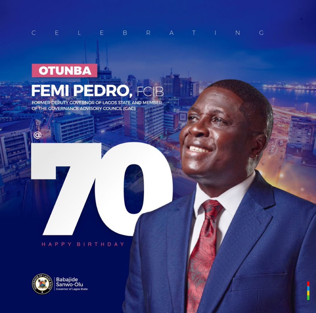 Read more about the article SANWO-OLU CELEBRATES EX-LAGOS DEPUTY GOVERNOR, FEMI PEDRO AT 70 