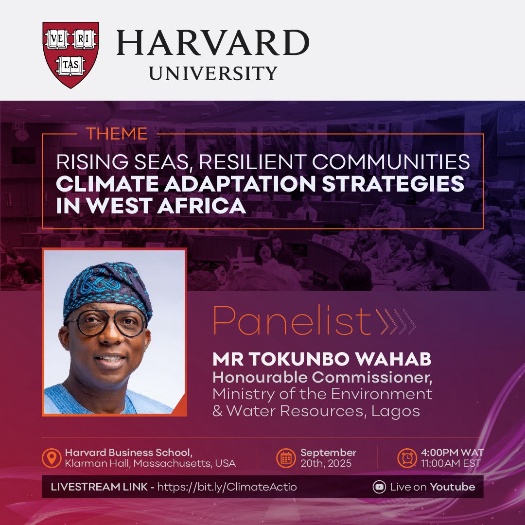 Read more about the article Lagos Environment Commissioner to Speak at Harvard Climate Conference